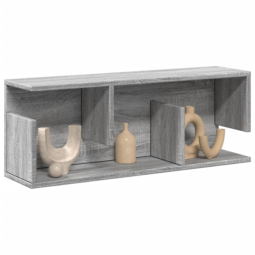 vidaXL Armario de pared madera de ingeniería gris Sonoma 80x20x30 cm