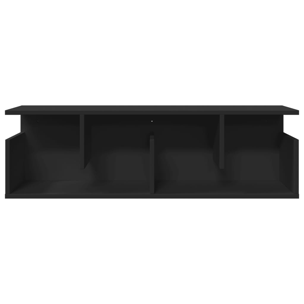 vidaXL Armario de pared madera de ingeniería negro 100x20x30 cm