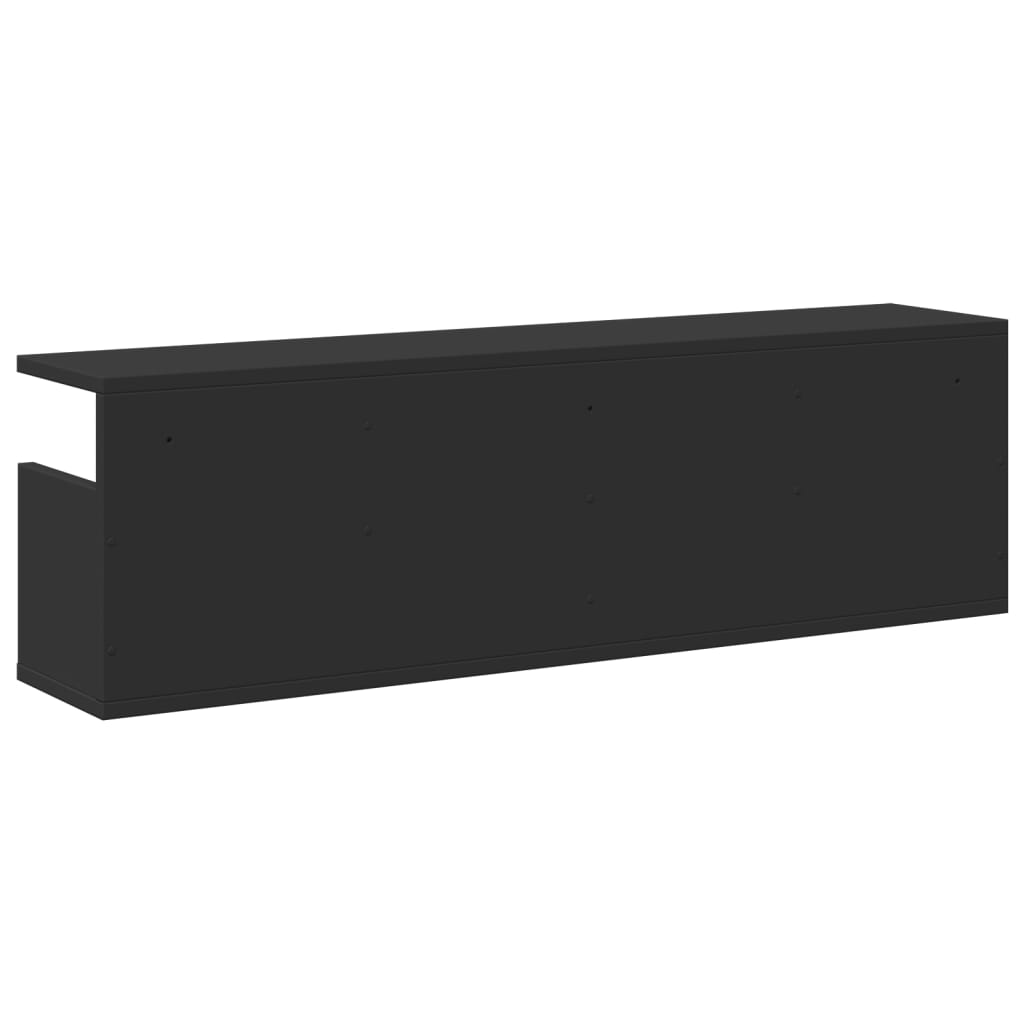 vidaXL Armario de pared madera de ingeniería negro 100x20x30 cm