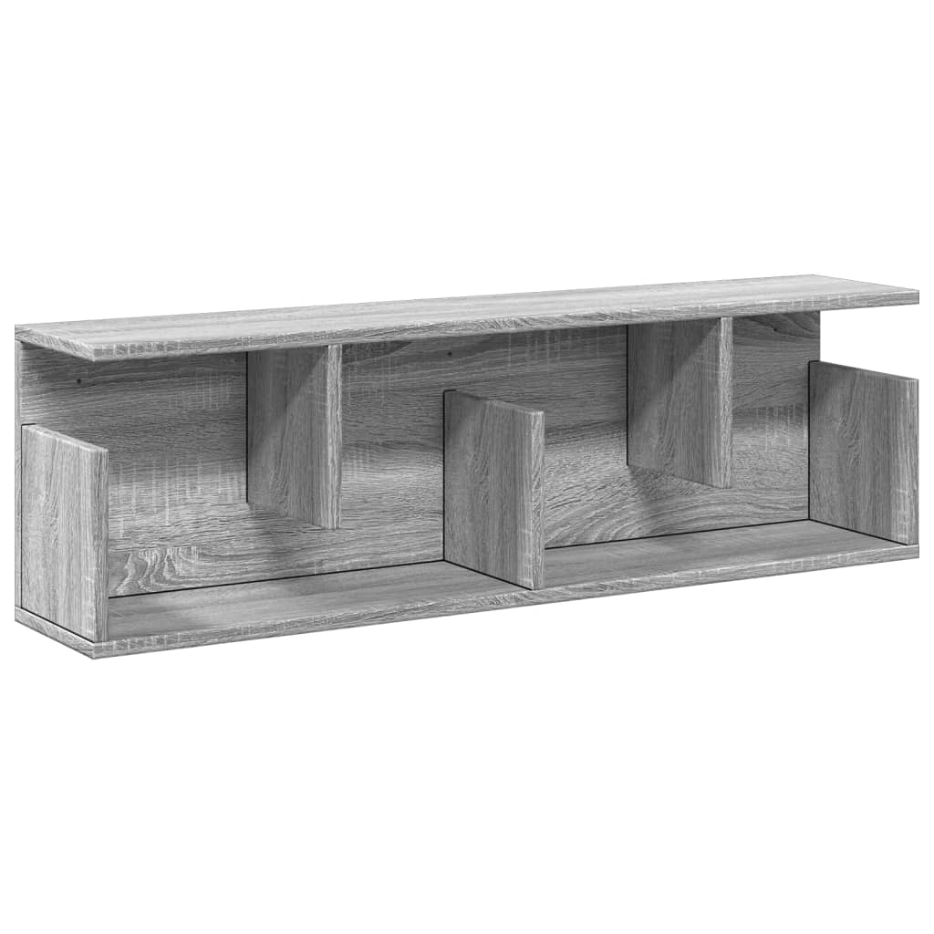 vidaXL Armario de pared madera de ingeniería gris Sonoma 100x20x30 cm