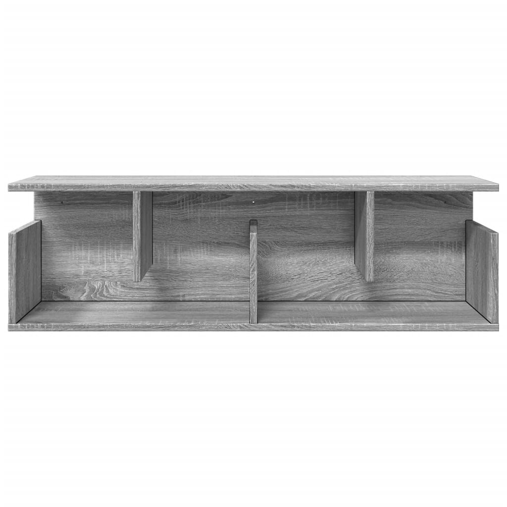 vidaXL Armario de pared madera de ingeniería gris Sonoma 100x20x30 cm