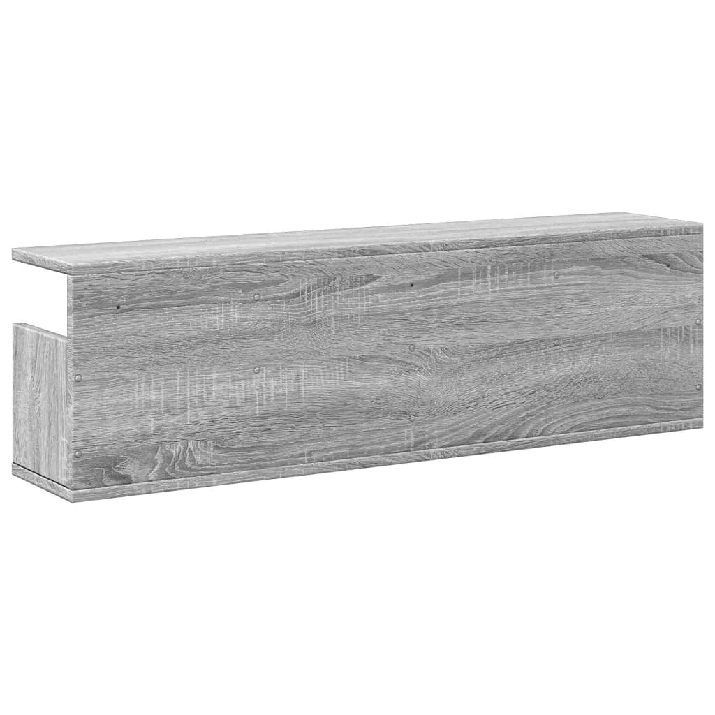 vidaXL Armario de pared madera de ingeniería gris Sonoma 100x20x30 cm