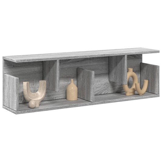 vidaXL Armario de pared madera de ingeniería gris Sonoma 100x20x30 cm