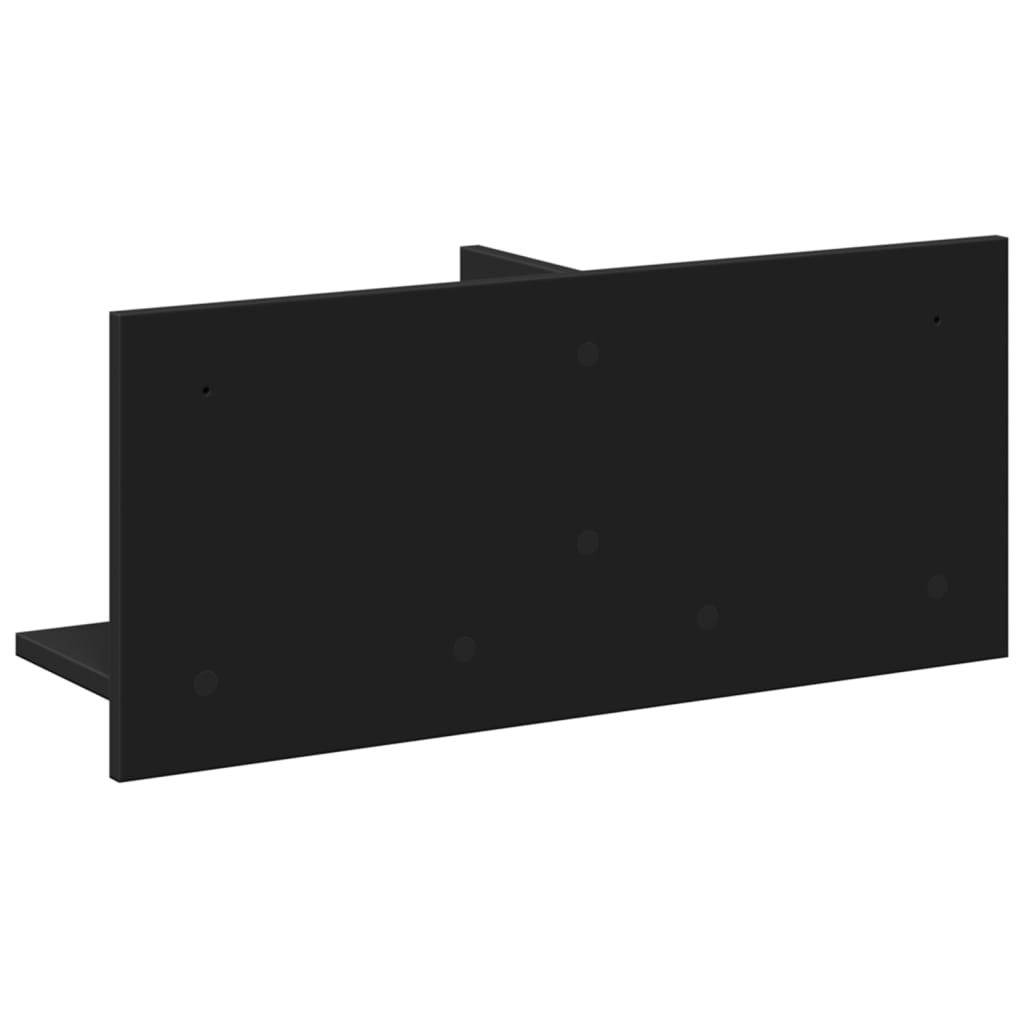 vidaXL Armario de pared madera de ingeniería negro 70x16,5x30 cm