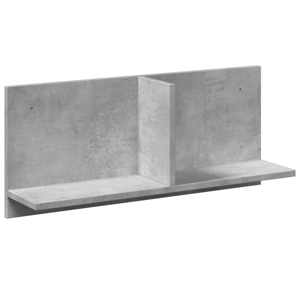 vidaXL Armario de pared madera ingeniería gris hormigón 70x16,5x30 cm