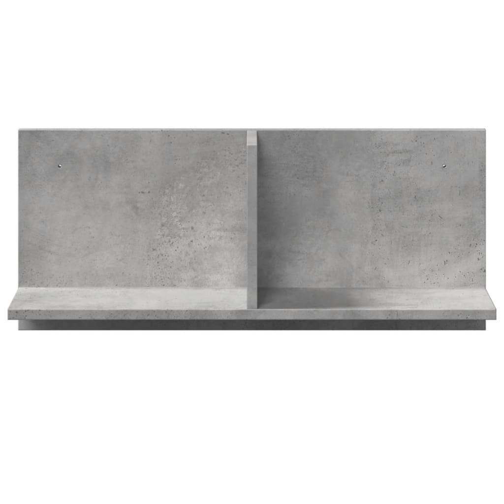 vidaXL Armario de pared madera ingeniería gris hormigón 70x16,5x30 cm