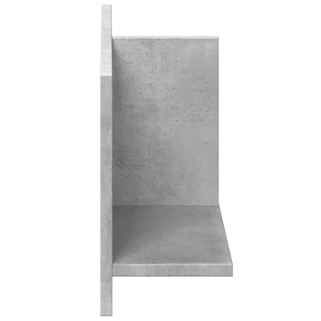 vidaXL Armario de pared madera ingeniería gris hormigón 70x16,5x30 cm