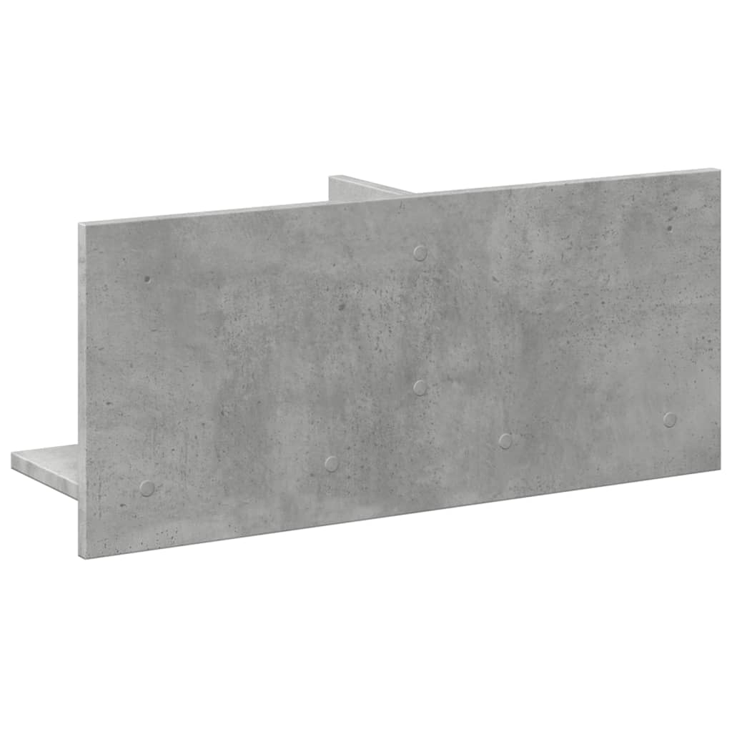 vidaXL Armario de pared madera ingeniería gris hormigón 70x16,5x30 cm