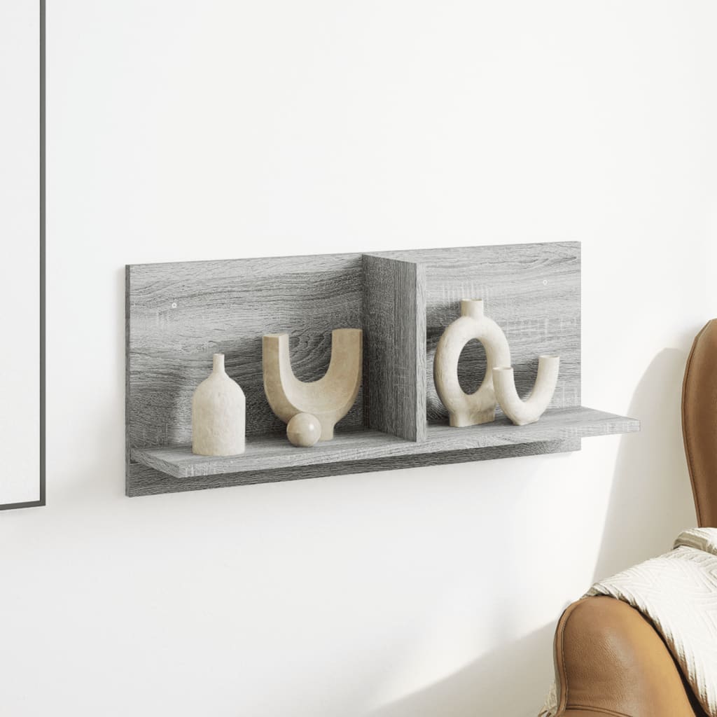 vidaXL Armario de pared madera de ingeniería gris Sonoma 70x16,5x30 cm