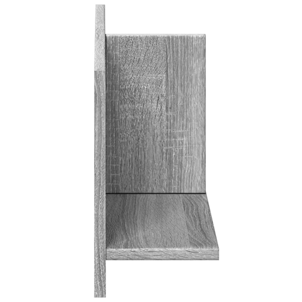 vidaXL Armario de pared madera de ingeniería gris Sonoma 70x16,5x30 cm