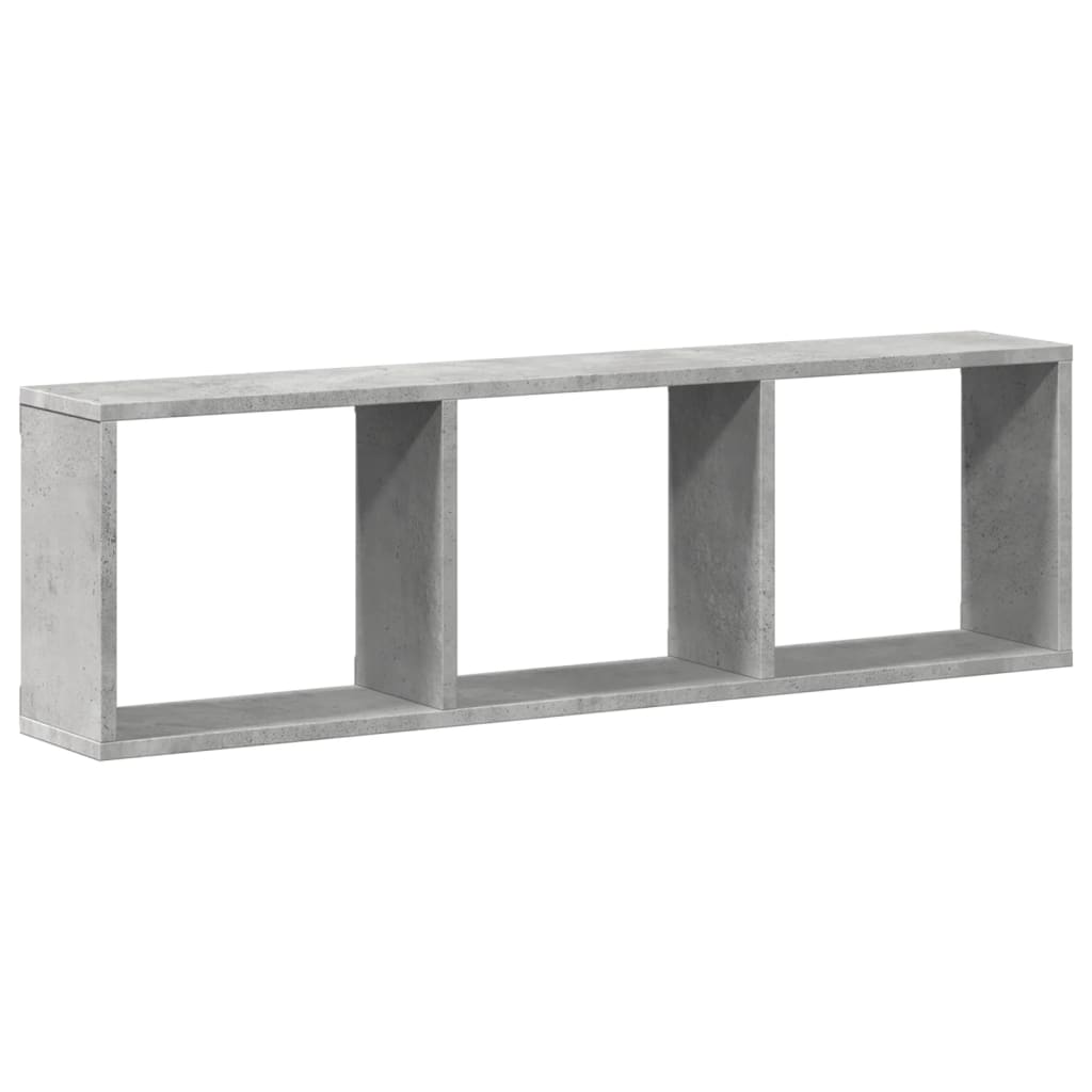 vidaXL Armario de pared madera ingeniería gris hormigón 100x16x30 cm