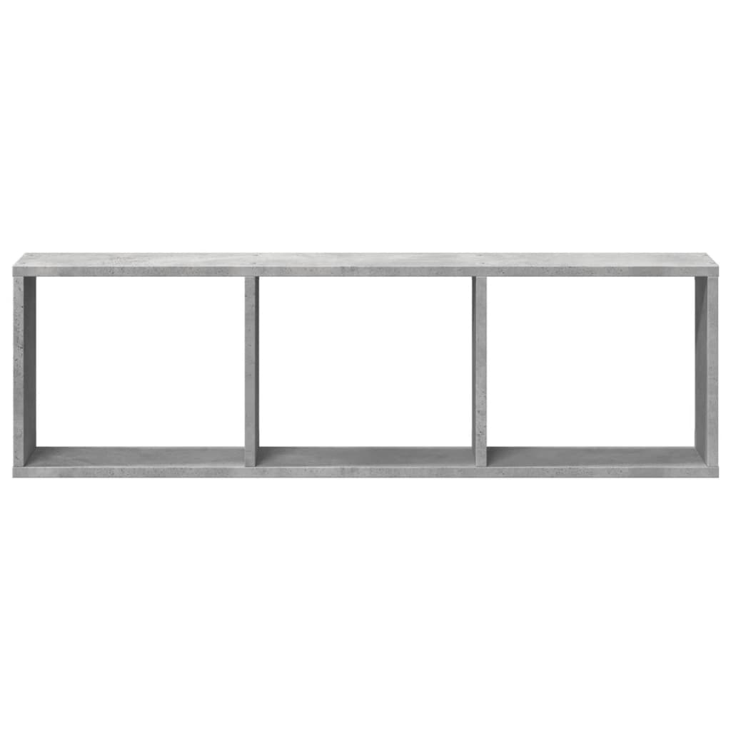 vidaXL Armario de pared madera ingeniería gris hormigón 100x16x30 cm