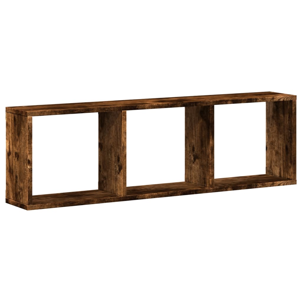 vidaXL Armario de pared madera ingeniería roble ahumado 100x16x30 cm