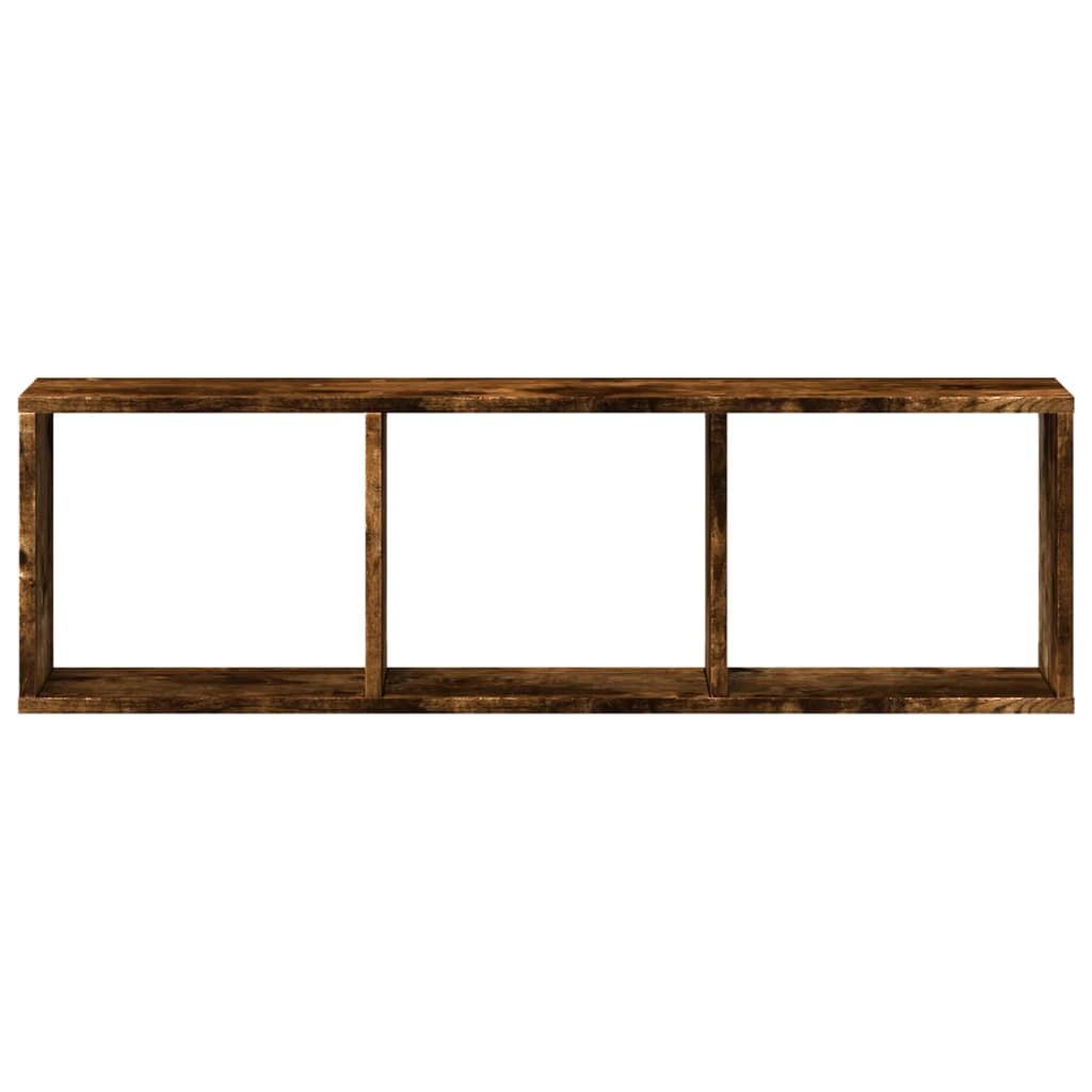 vidaXL Armario de pared madera ingeniería roble ahumado 100x16x30 cm