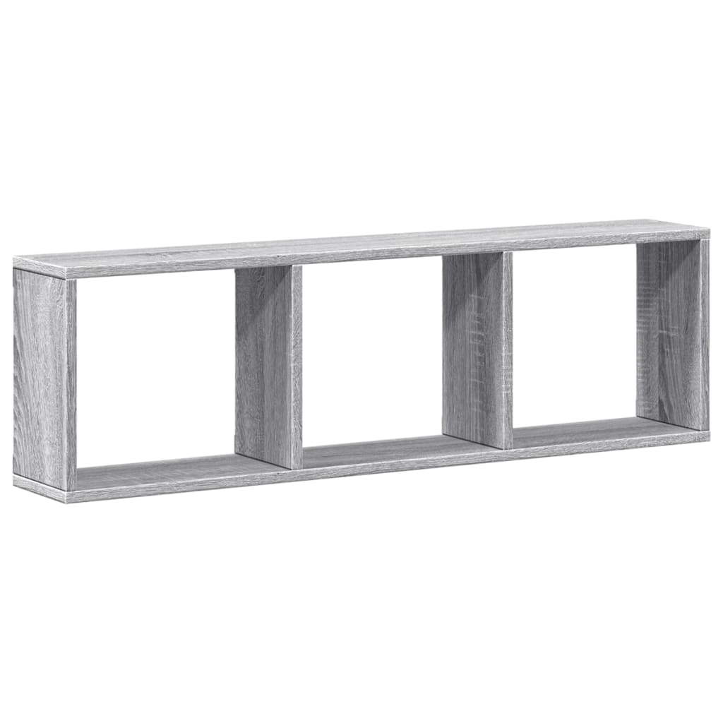 vidaXL Armario de pared madera de ingeniería gris Sonoma 100x16x30 cm