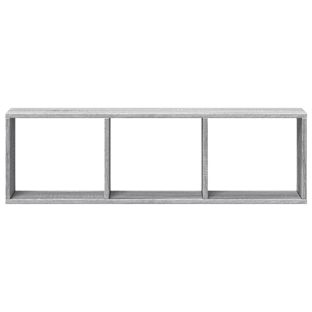 vidaXL Armario de pared madera de ingeniería gris Sonoma 100x16x30 cm