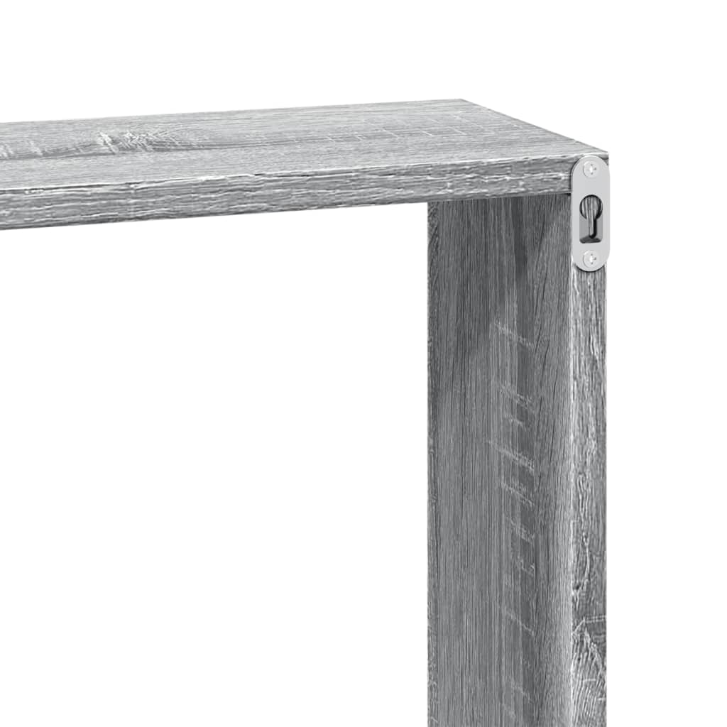 vidaXL Armario de pared madera de ingeniería gris Sonoma 100x16x30 cm