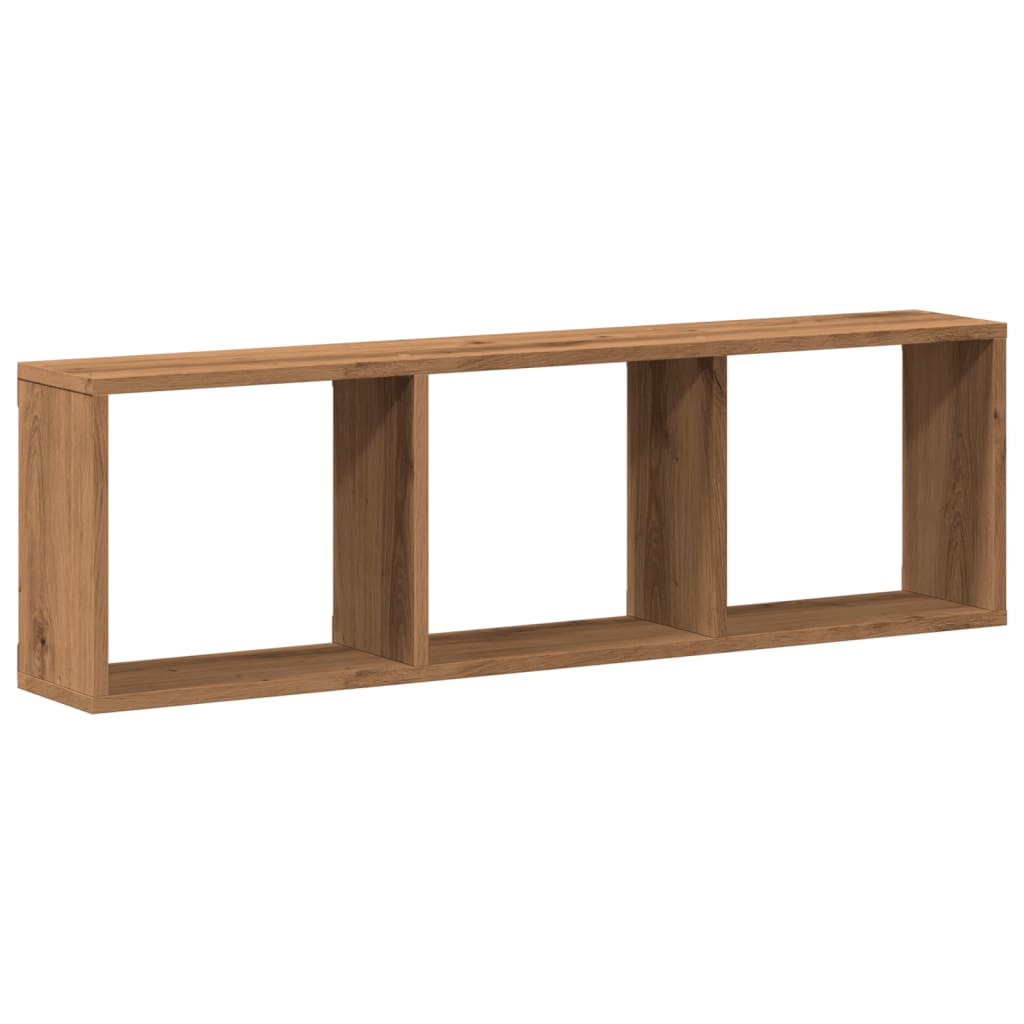 vidaXL Armario de pared madera ingeniería roble artesanal 100x16x30 cm