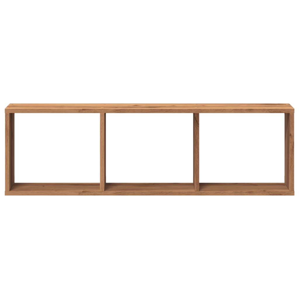 vidaXL Armario de pared madera ingeniería roble artesanal 100x16x30 cm