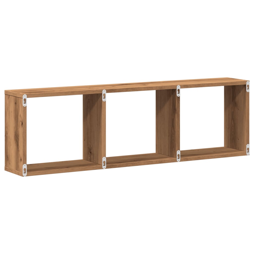 vidaXL Armario de pared madera ingeniería roble artesanal 100x16x30 cm