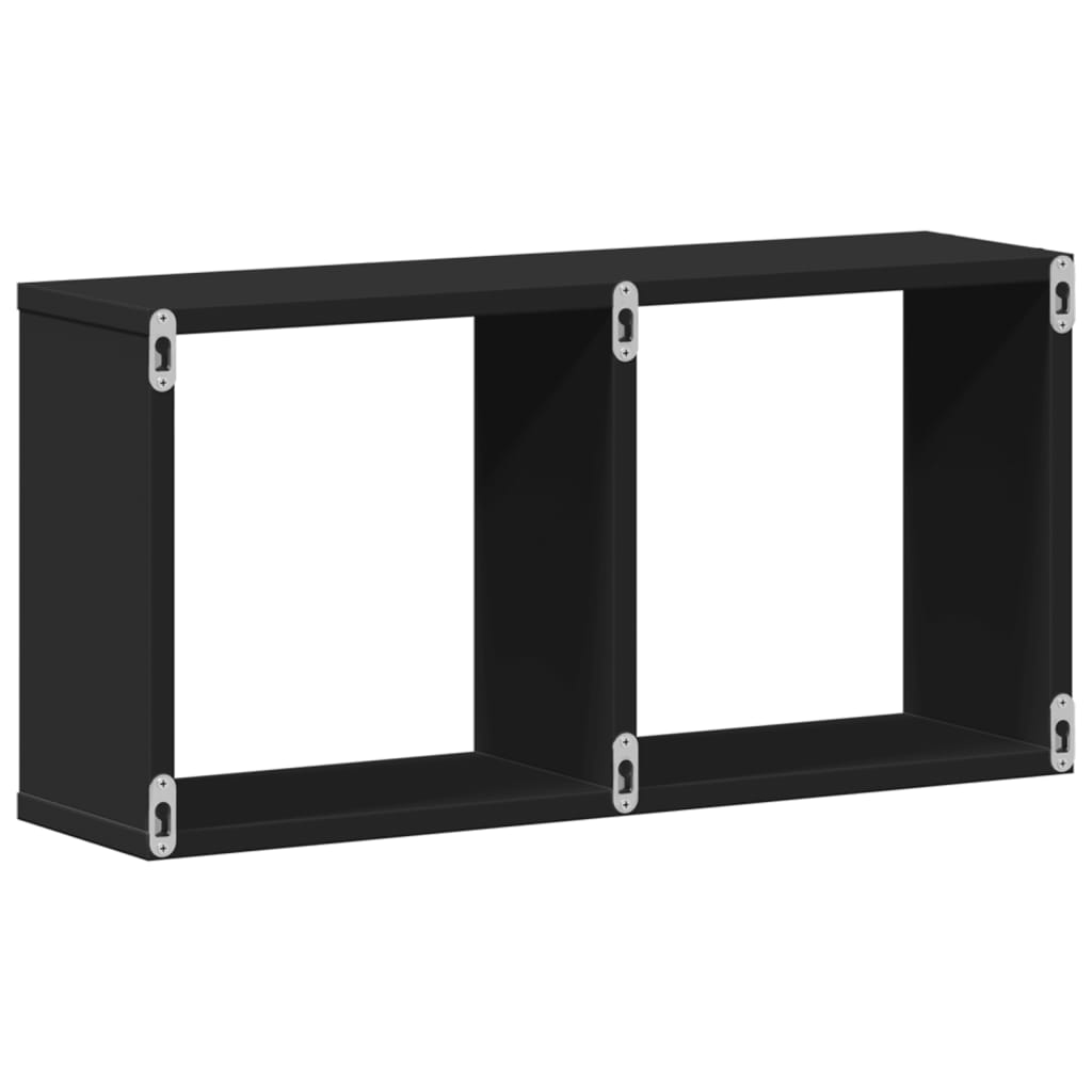 vidaXL Armario de pared madera de ingeniería negro 60x16x30 cm