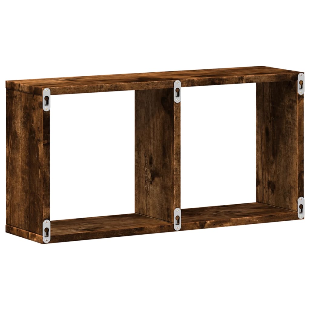 vidaXL Armario de pared madera ingeniería roble ahumado 60x16x30 cm