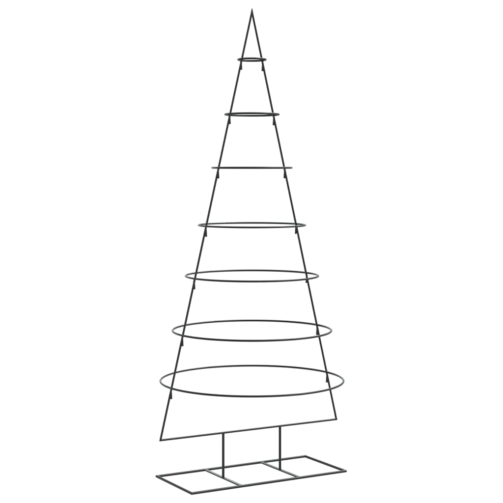 vidaXL Árbol de Navidad para decoración metal negro 180 cm