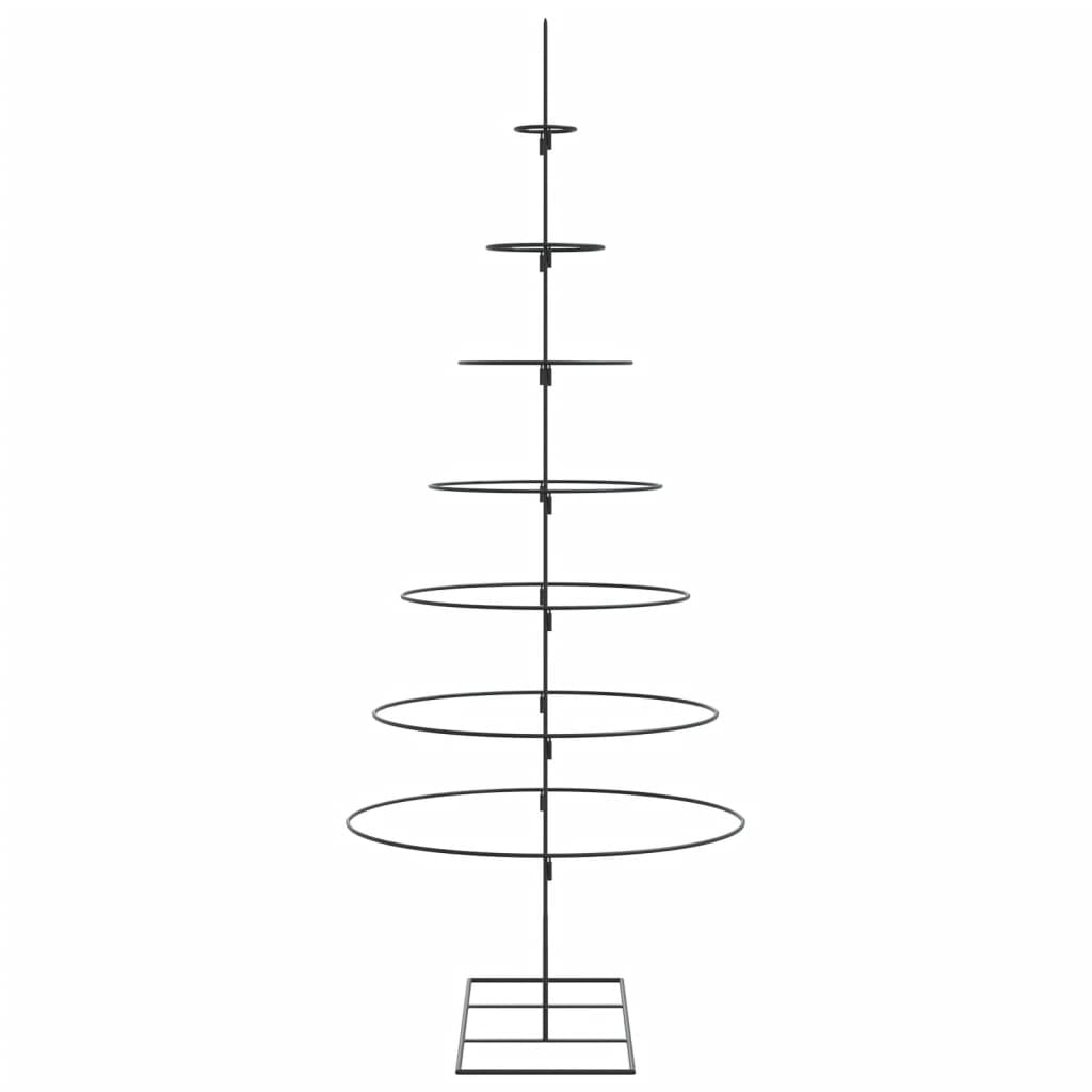 vidaXL Árbol de Navidad para decoración metal negro 180 cm