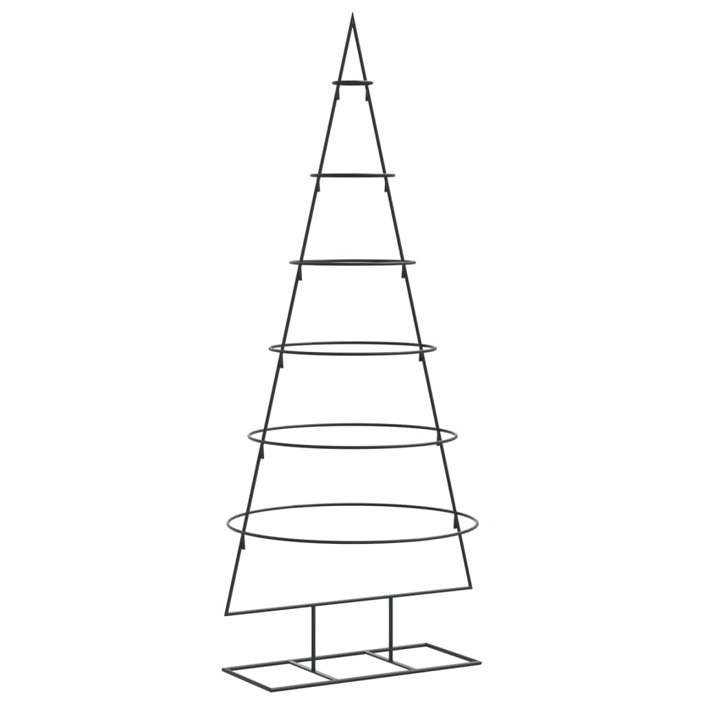 vidaXL Árbol de Navidad para decoración metal negro 180 cm