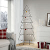 vidaXL Árbol de Navidad para decoración metal negro 180 cm