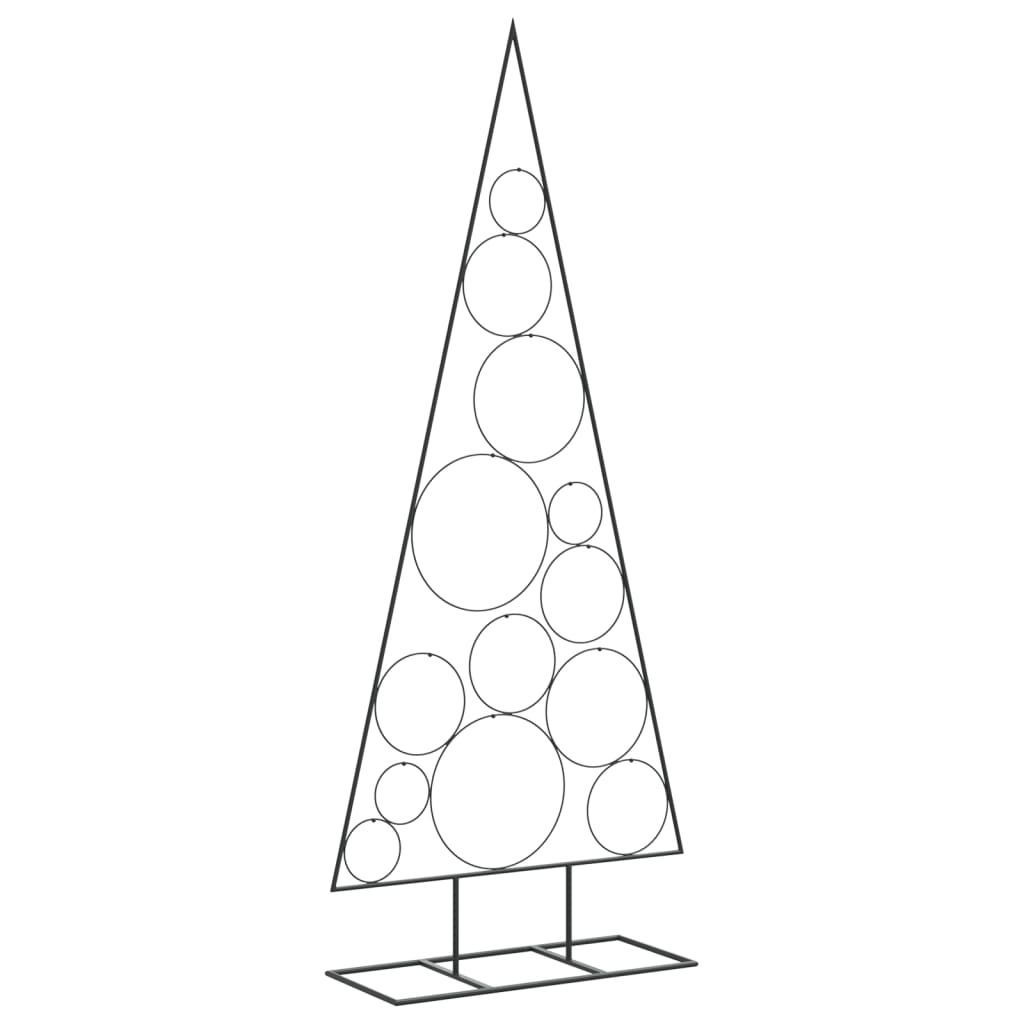 vidaXL Árbol de Navidad para decoración metal negro 150 cm