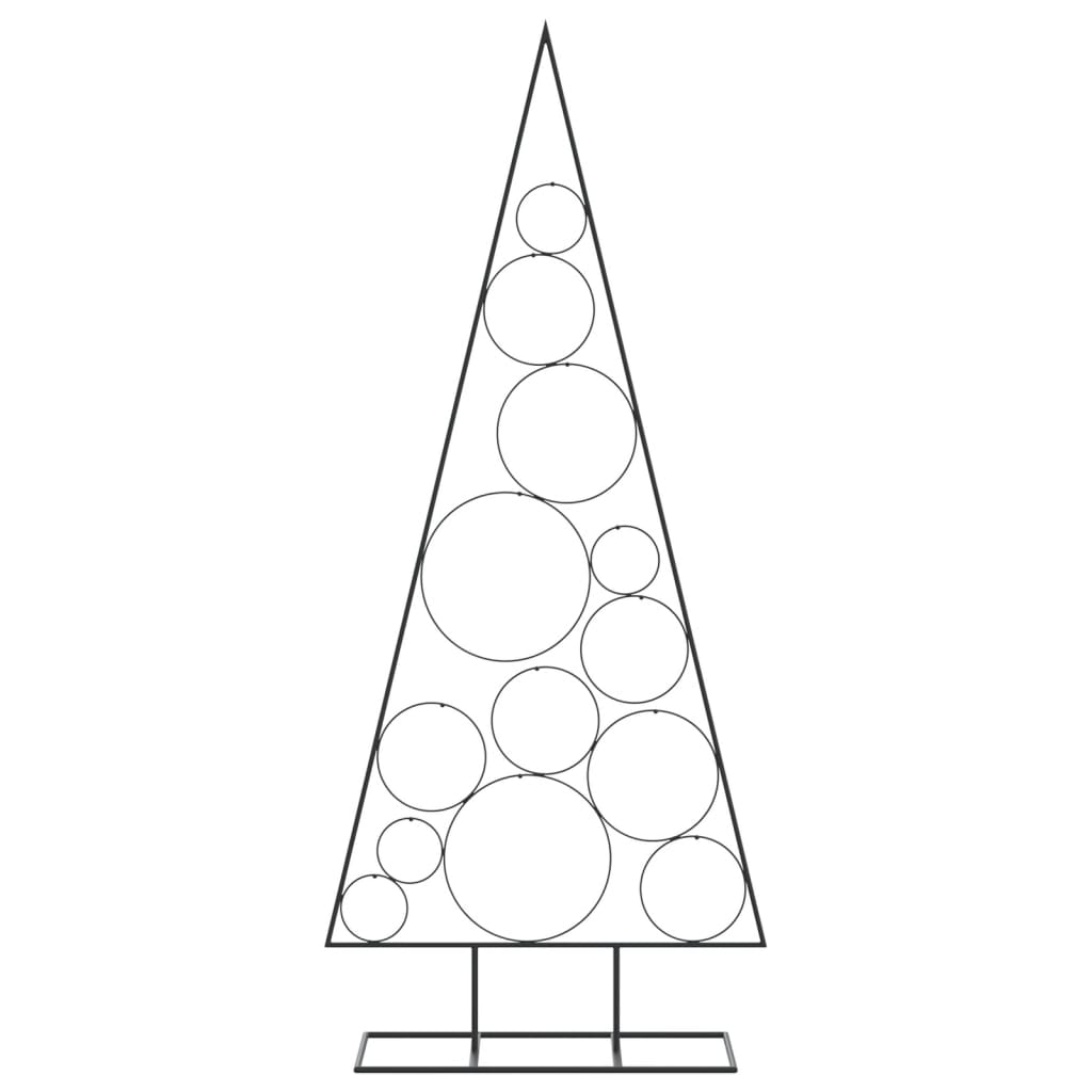 vidaXL Árbol de Navidad para decoración metal negro 150 cm