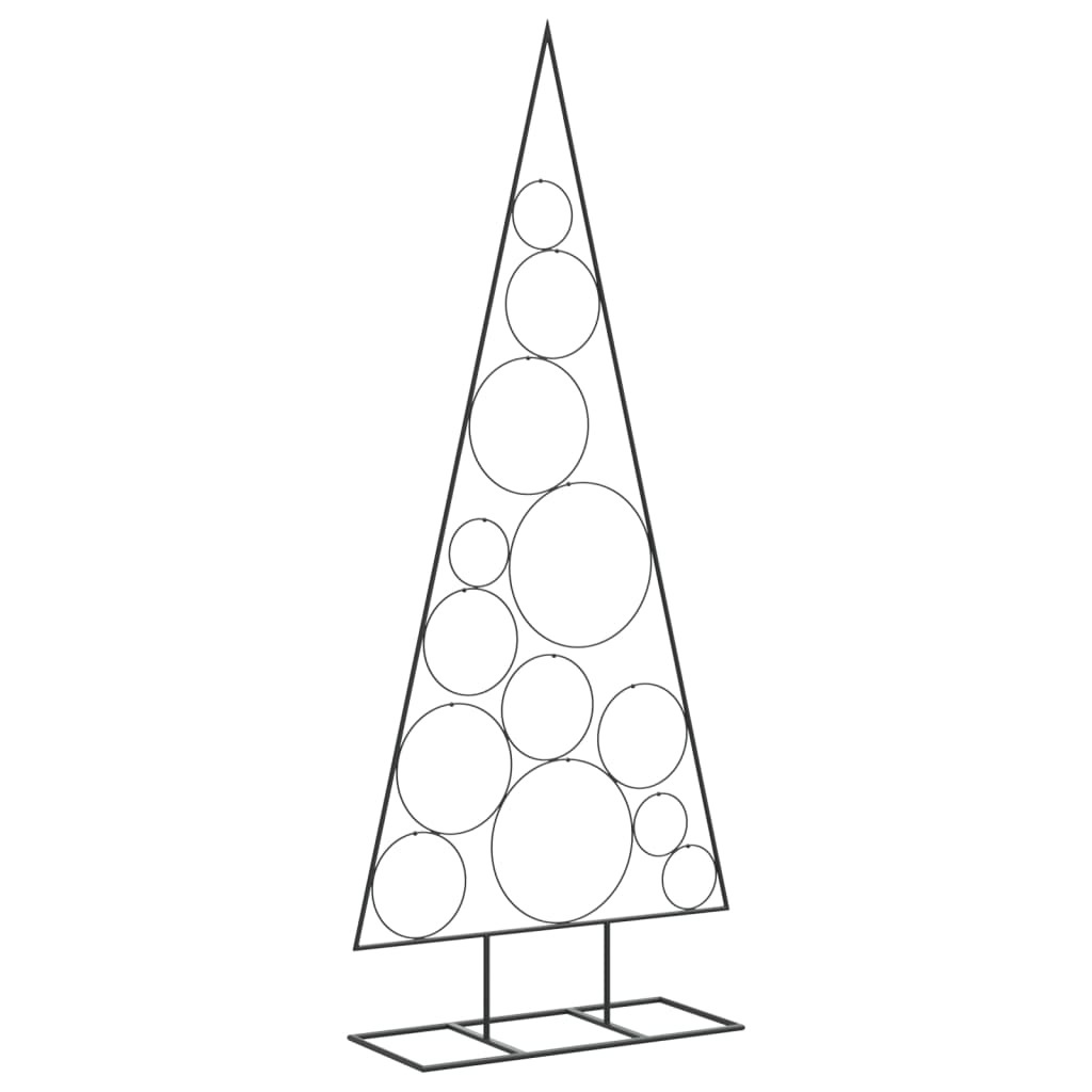 vidaXL Árbol de Navidad para decoración metal negro 150 cm