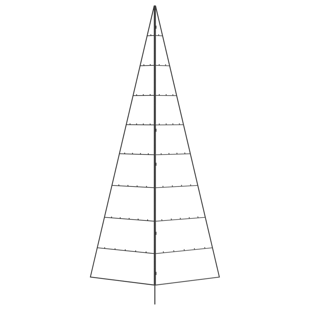 vidaXL Árbol de Navidad para decoración metal negro 210 cm