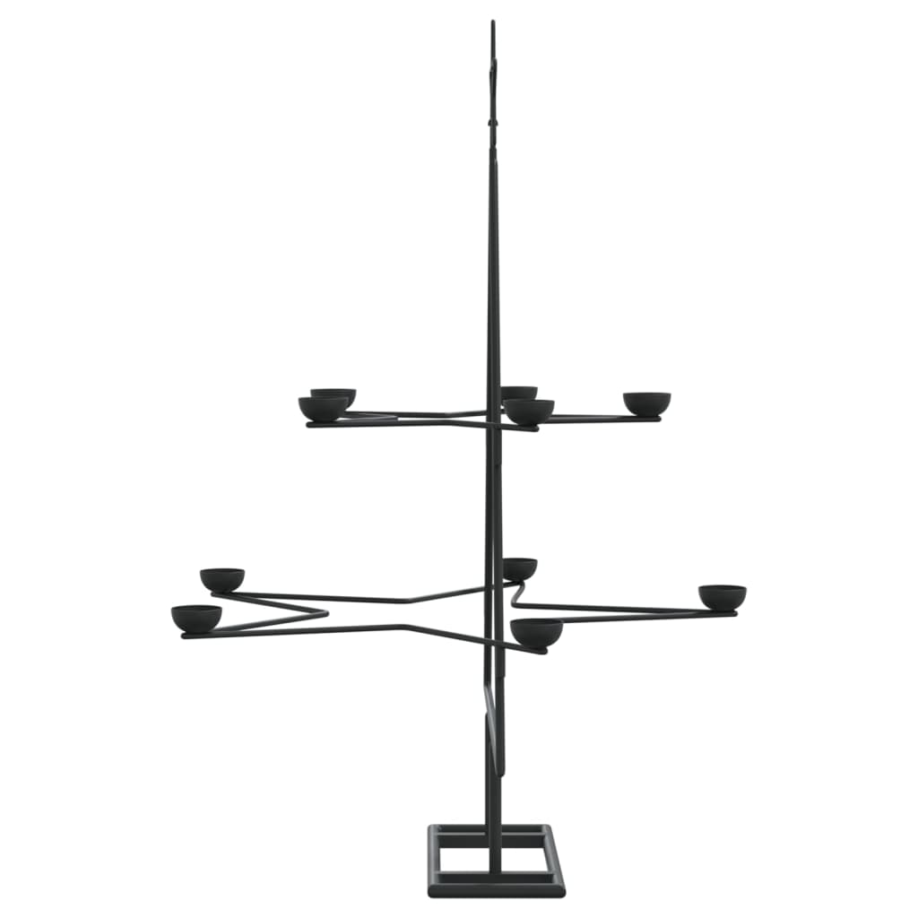 vidaXL Árbol de Navidad para decoración metal negro 75 cm