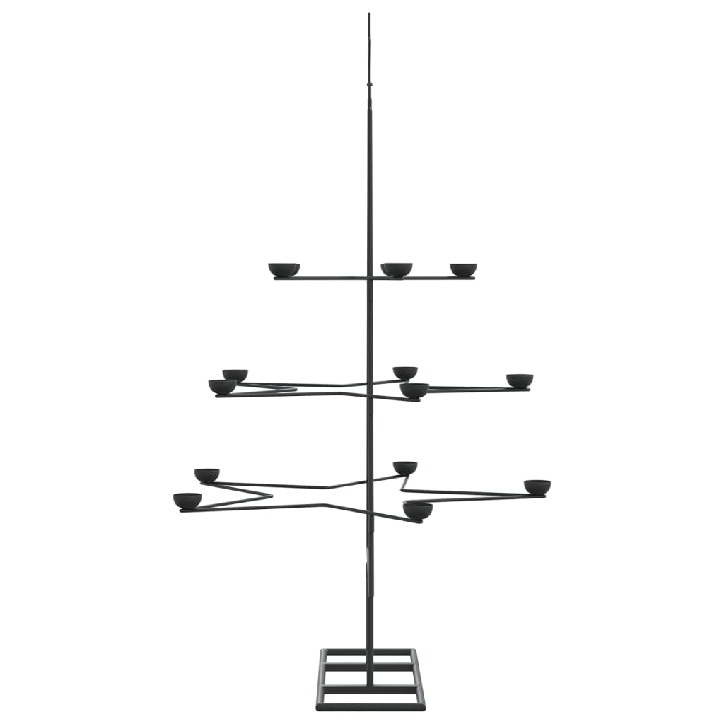 vidaXL Árbol de Navidad para decoración metal negro 105 cm