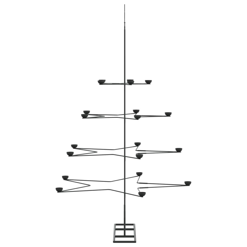 vidaXL Árbol de Navidad para decoración metal negro 140 cm