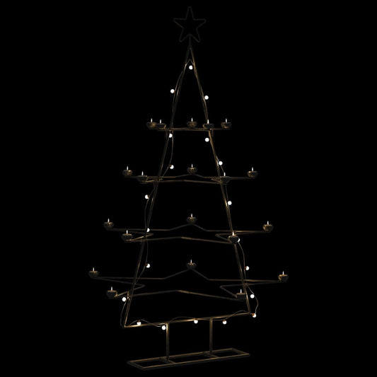 vidaXL Árbol de Navidad para decoración metal negro 140 cm