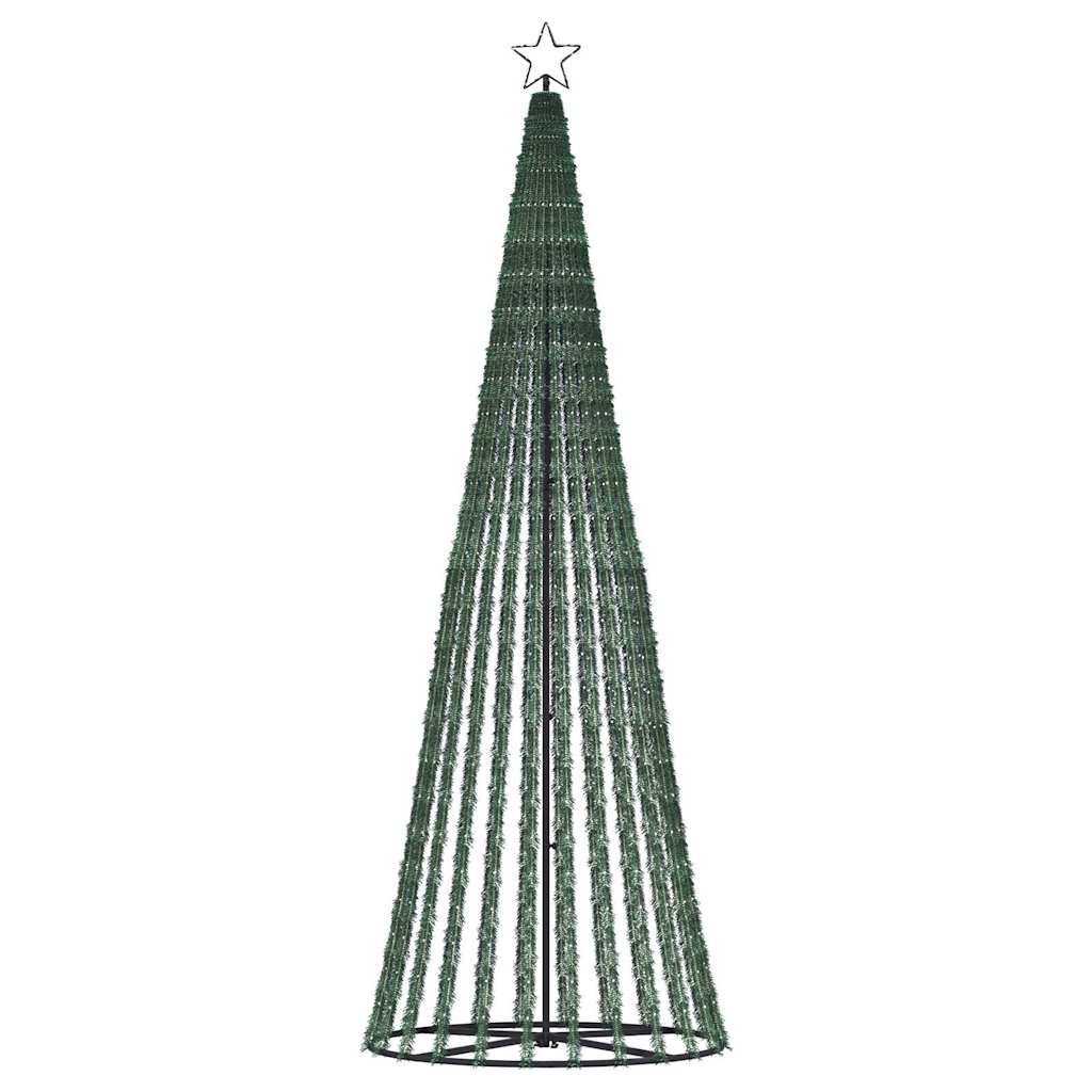 vidaXL Árbol de Navidad cono de luz 475 LEDs blanco cálido 247 cm