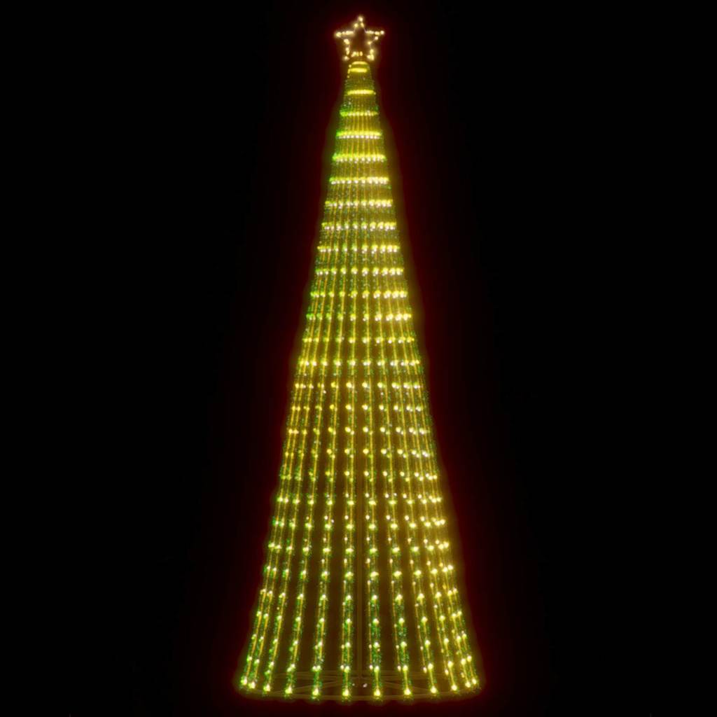 vidaXL Árbol de Navidad cono de luz 475 LEDs blanco cálido 247 cm