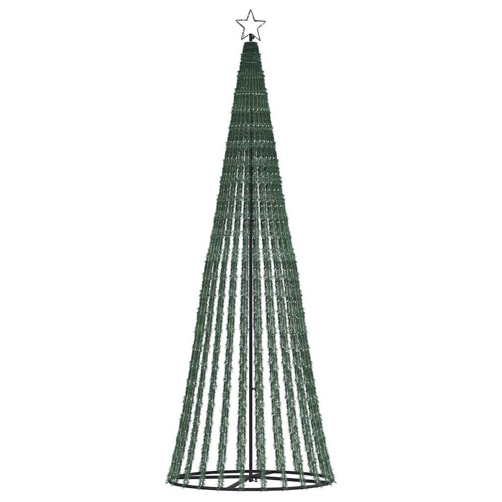 vidaXL Árbol de Navidad cono de luz 475 LEDs blanco frío 247 cm