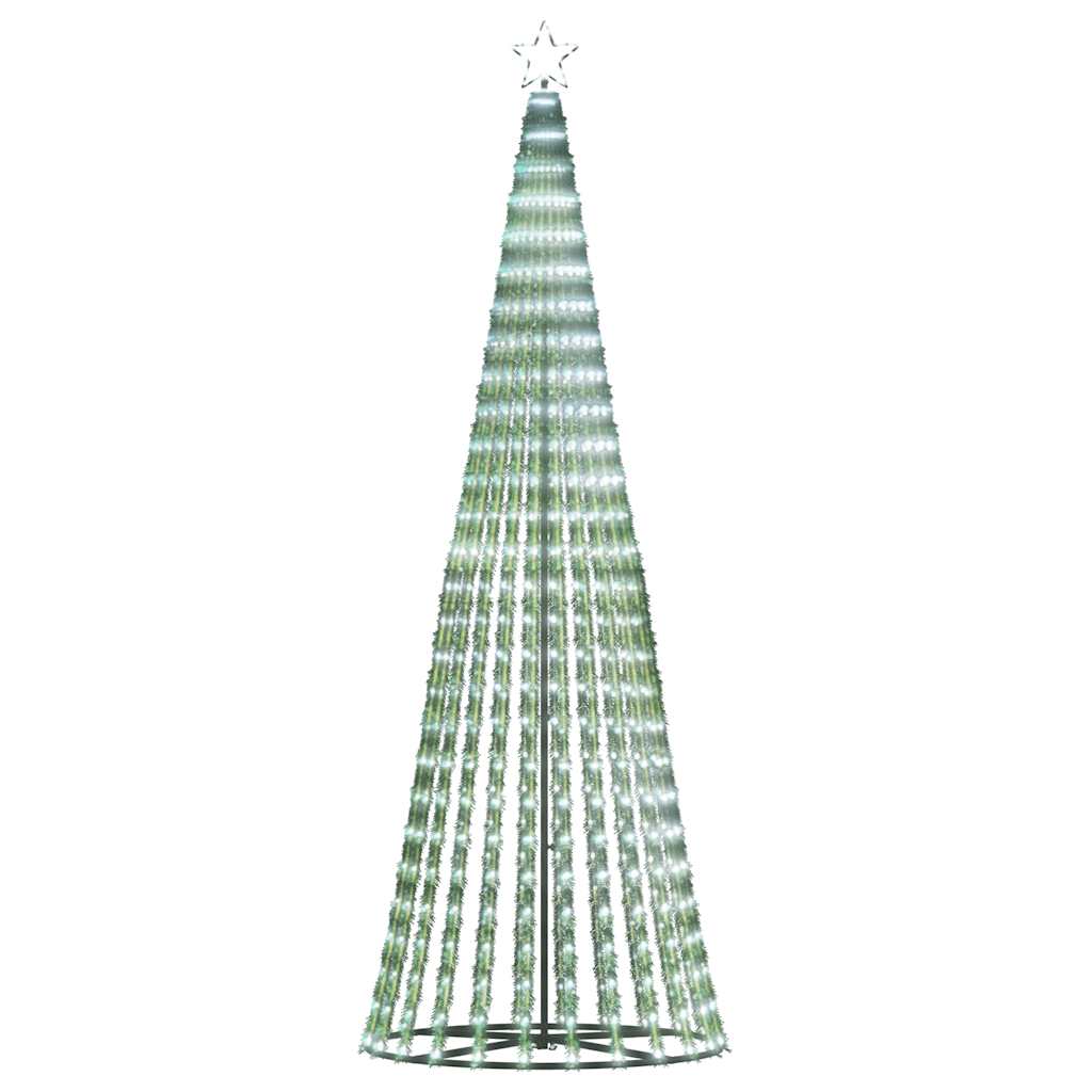 vidaXL Árbol de Navidad cono de luz 475 LEDs blanco frío 247 cm