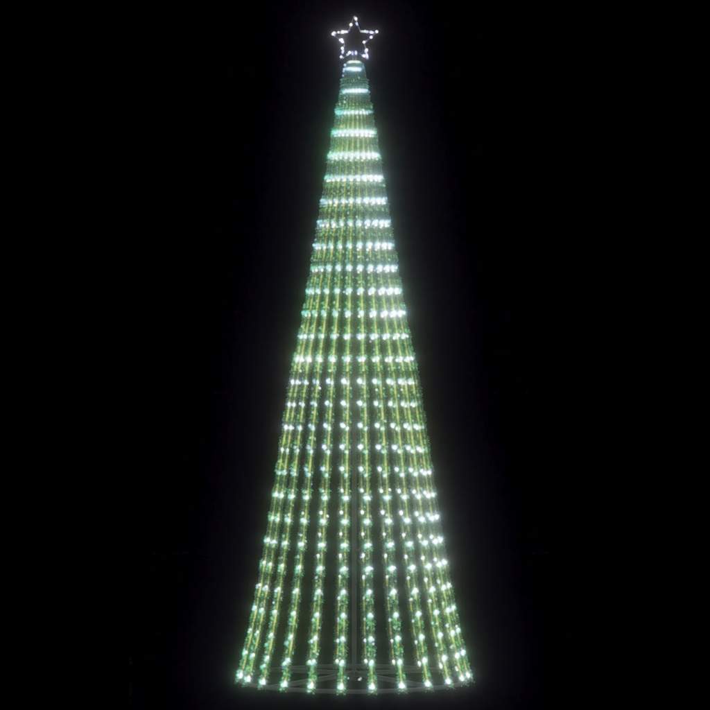 vidaXL Árbol de Navidad cono de luz 475 LEDs blanco frío 247 cm