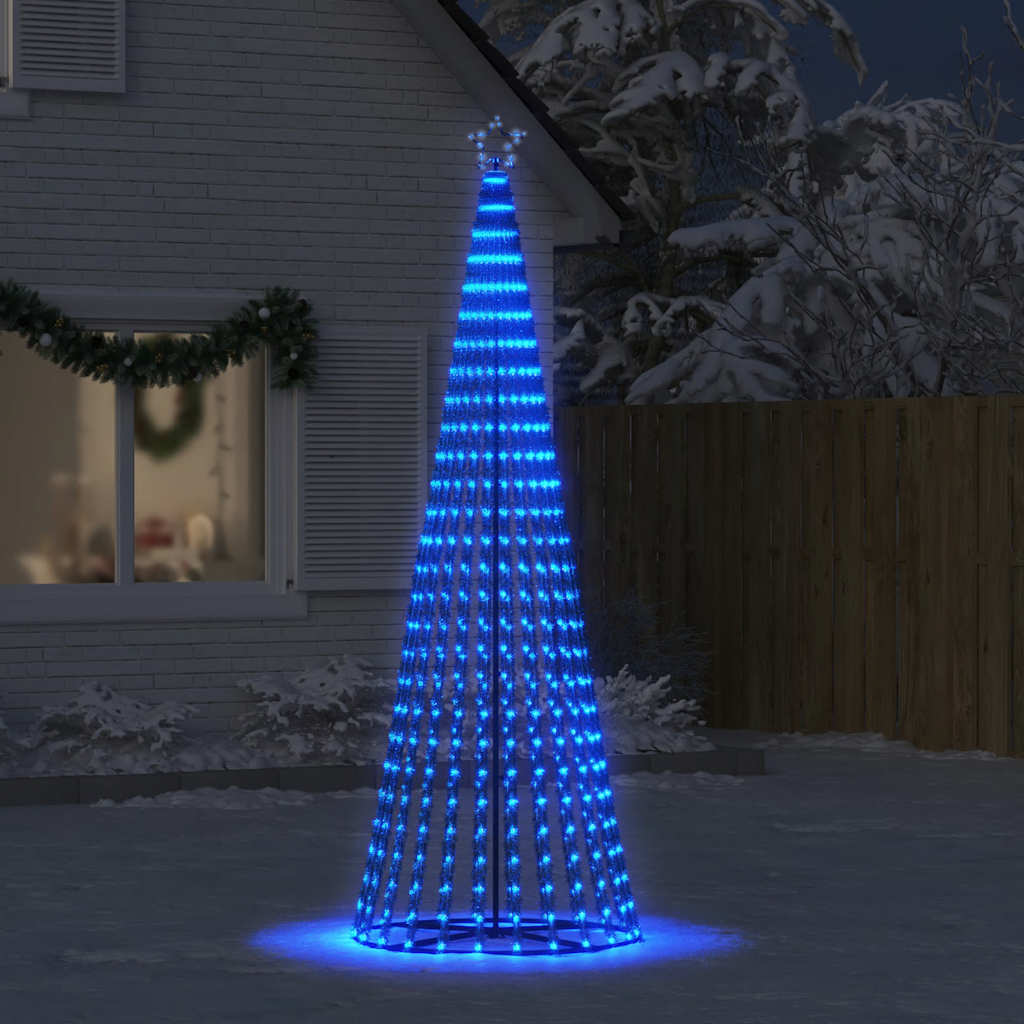 vidaXL Árbol de Navidad cono de luz 475 LEDs azul 247 cm