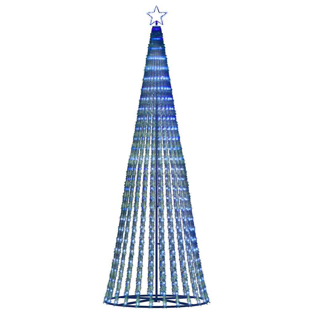 vidaXL Árbol de Navidad cono de luz 475 LEDs azul 247 cm