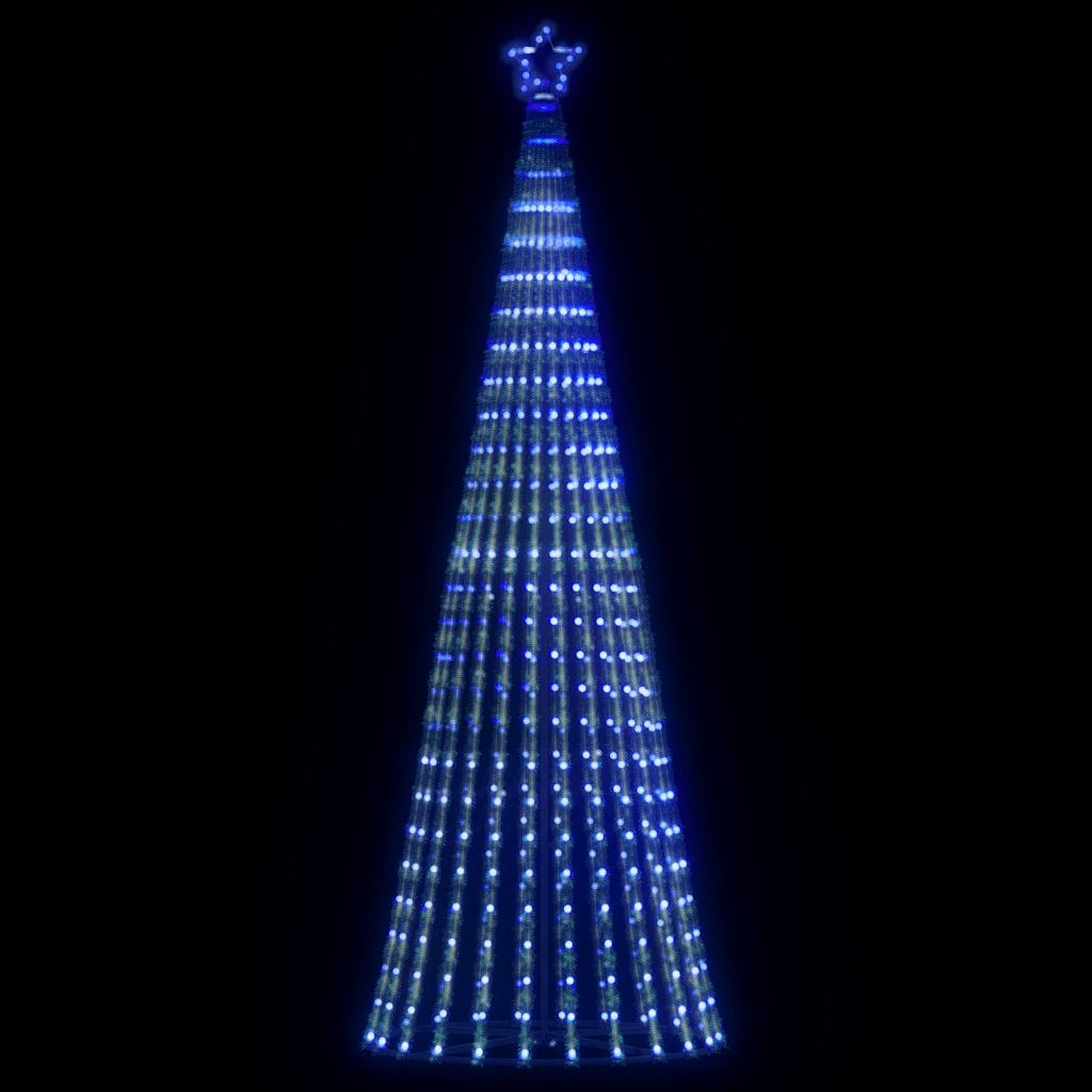 vidaXL Árbol de Navidad cono de luz 475 LEDs azul 247 cm