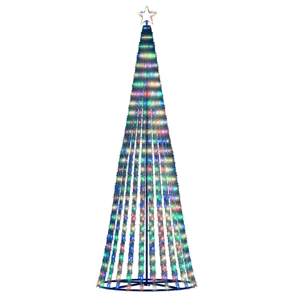 vidaXL Árbol de Navidad cono de luz 475 LEDs de colores 247 cm