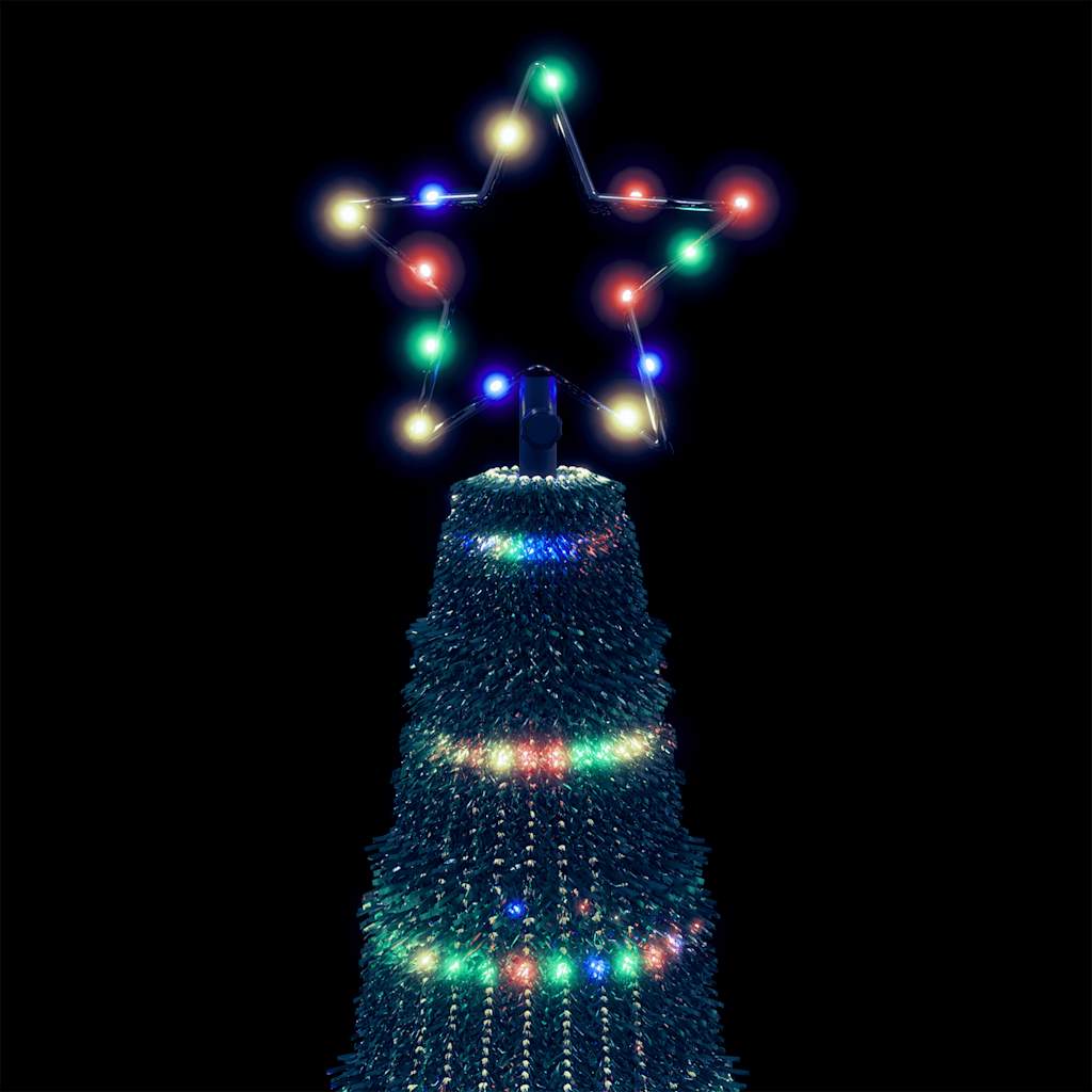 vidaXL Árbol de Navidad cono de luz 475 LEDs de colores 247 cm