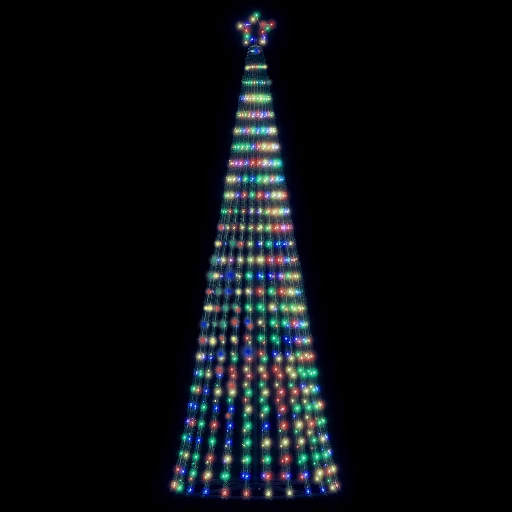 vidaXL Árbol de Navidad cono de luz 475 LEDs de colores 247 cm