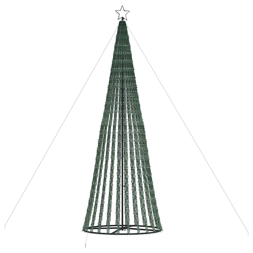 vidaXL Árbol de Navidad cono de luz 1028 LEDs blanco cálido 403 cm